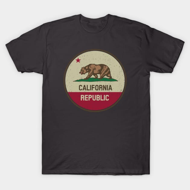 Vintage California Flag T-Shirt by Bigfinz